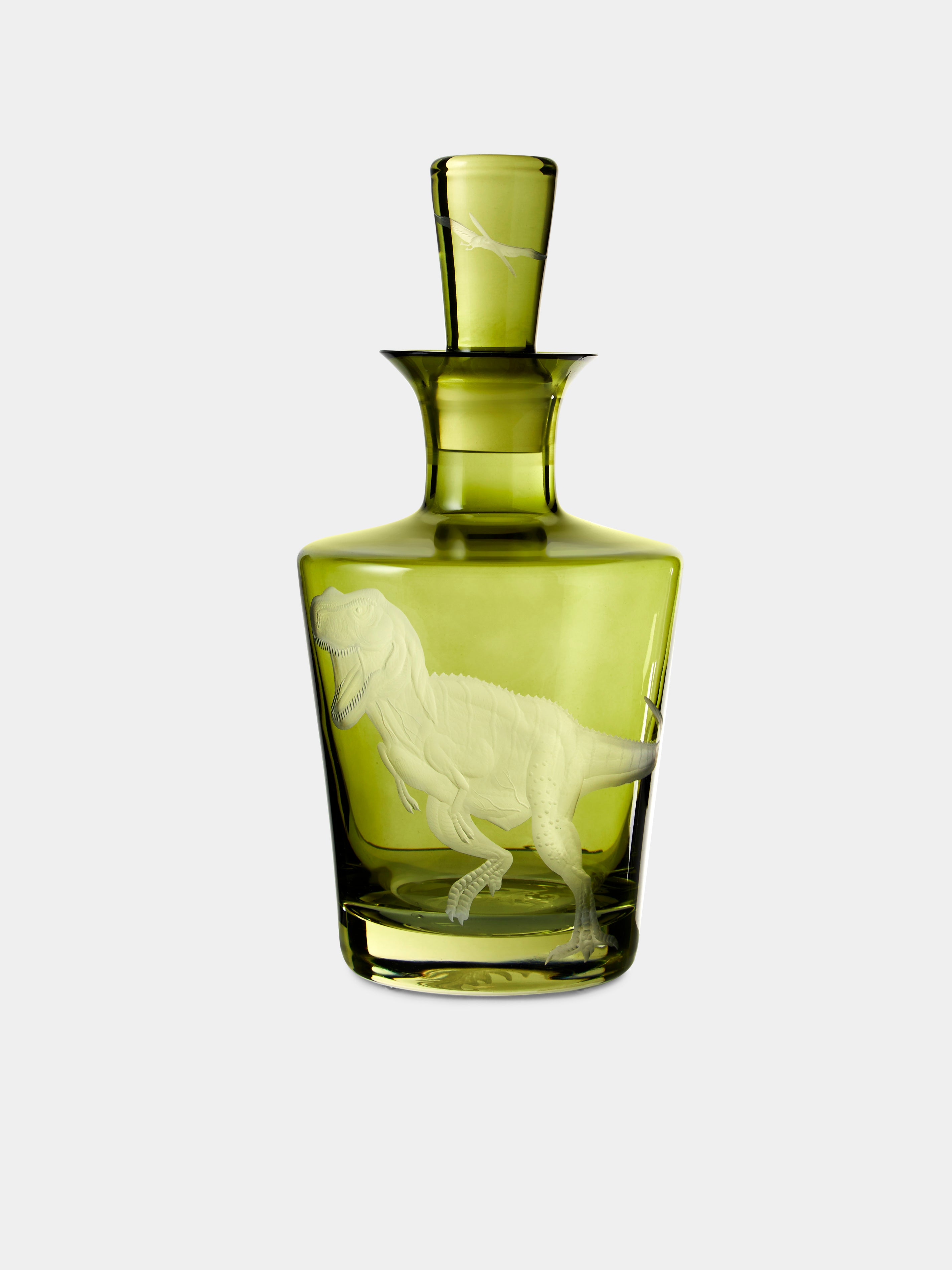 Dinosaur Hand-Engraved Crystal Decanter (34oz/1L)