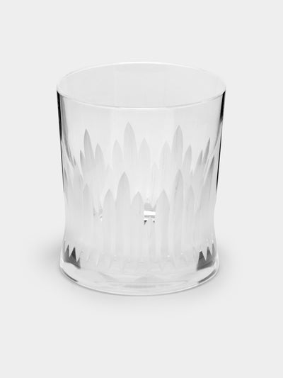 J. Hill's Standard - Martino Gamper Furrow Cut Crystal Whiskey Glass (Set of 2) - Clear - ABASK - 