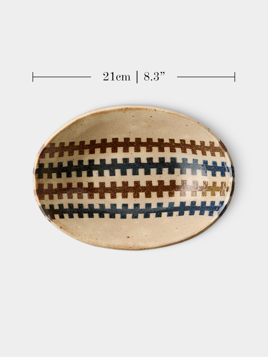 Makidani-gama - No. 1 Nerikomi Ceramic Medium Oval Bowls (Set of 5) - Multiple - ABASK