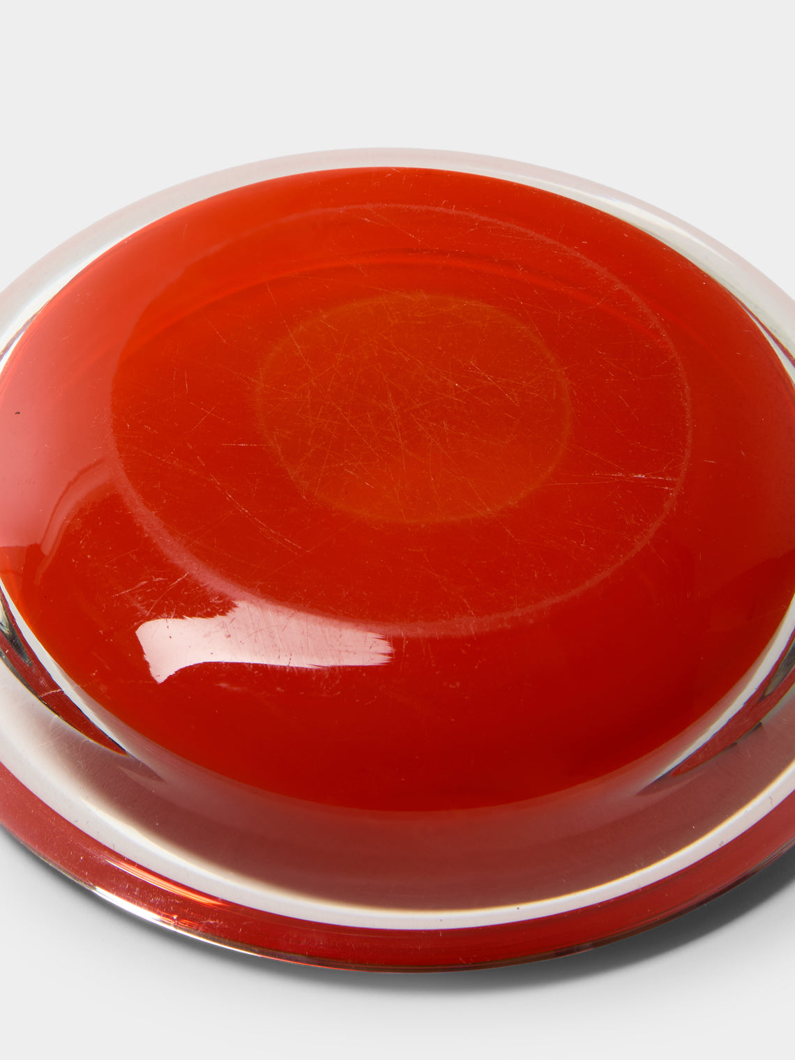 Antique and Vintage - 1970s Murano Glass Ashtray - Orange - ABASK