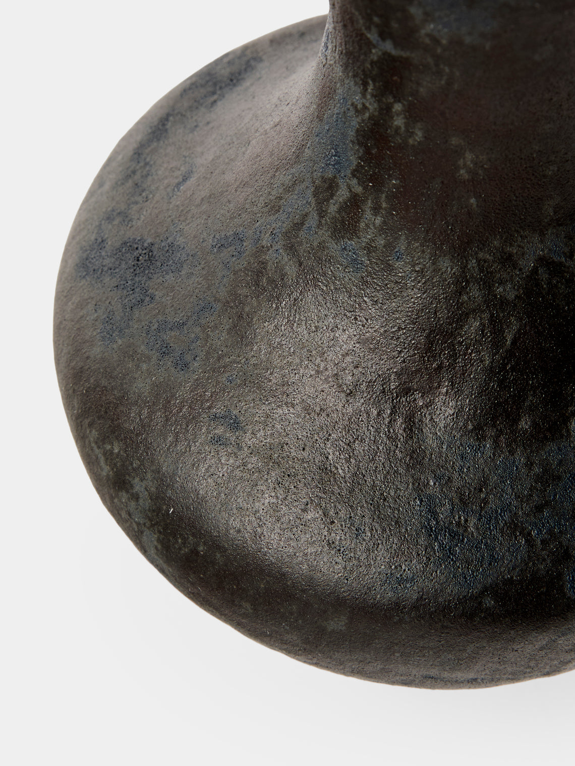 By Raffaella - Agata I Hand-Coiled Stoneware Vase (12in/30cm) - Black - ABASK