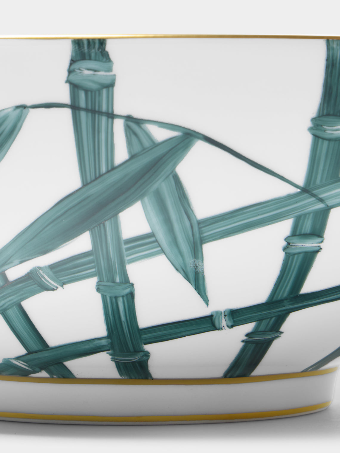 Marie Daage - Jardin d'Arashiyama Hand-Painted Porcelain Large Serving Bowl - White - ABASK