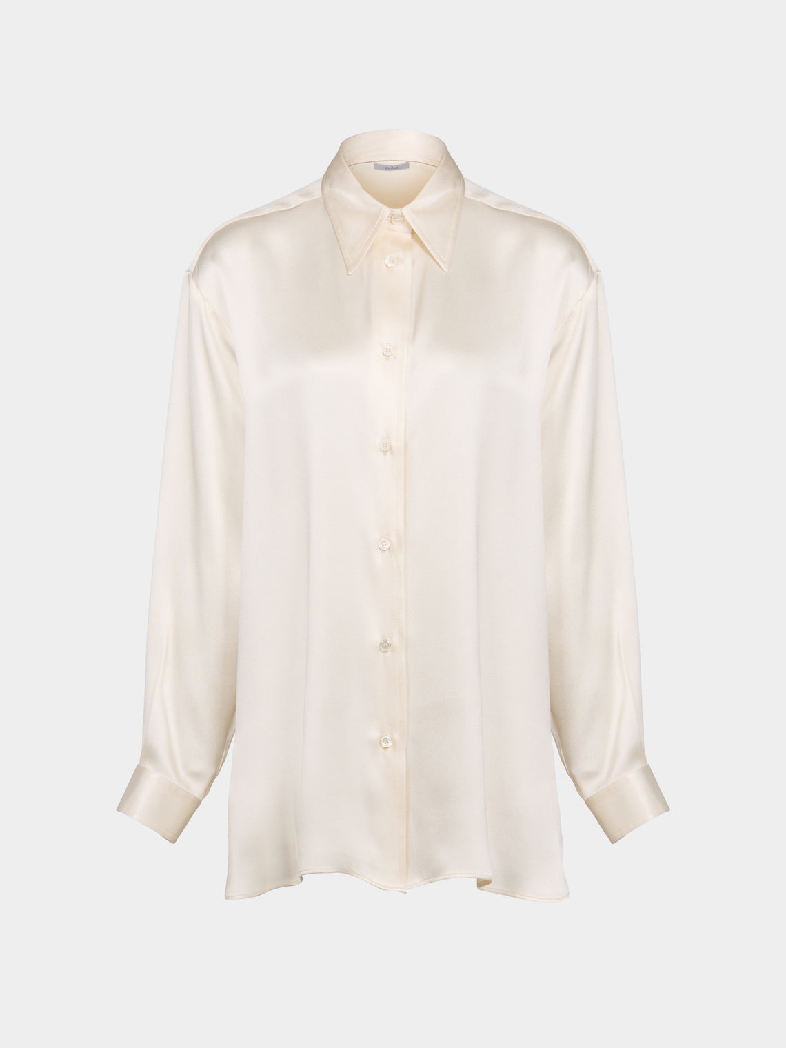 Dusan - Doppio Silk Shirt - Cream - ABASK - 