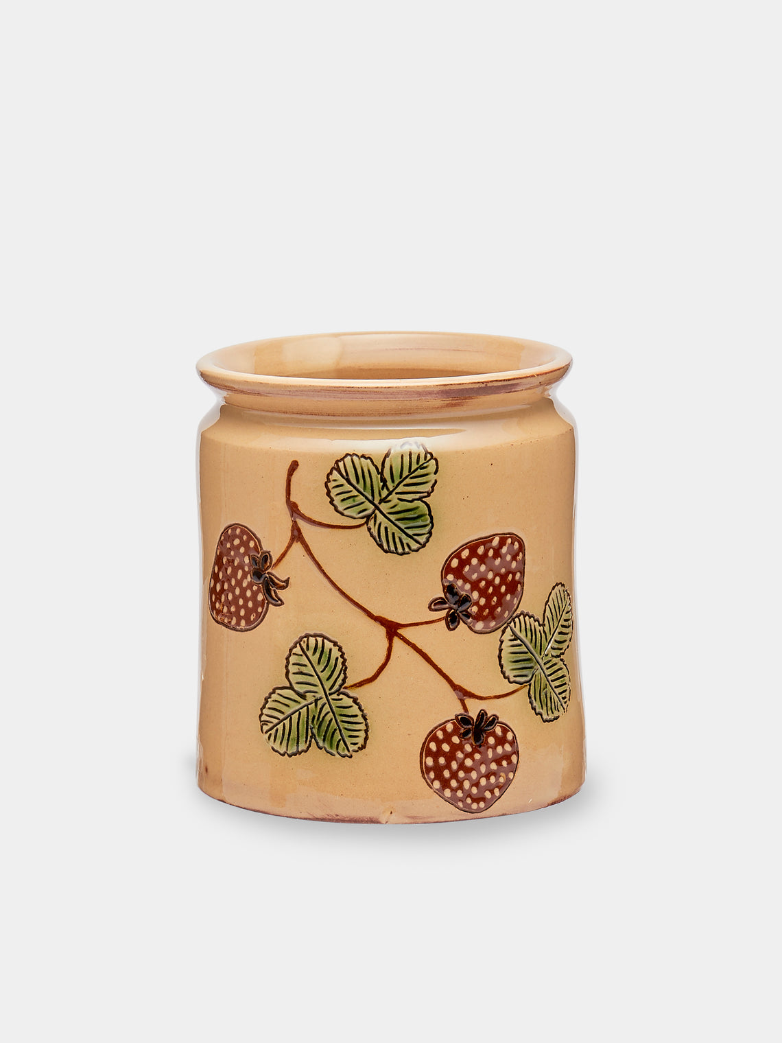 Poterie d’Évires - Berries Hand-Painted Ceramic Confiture Pots (Set of 3) - Multiple - ABASK