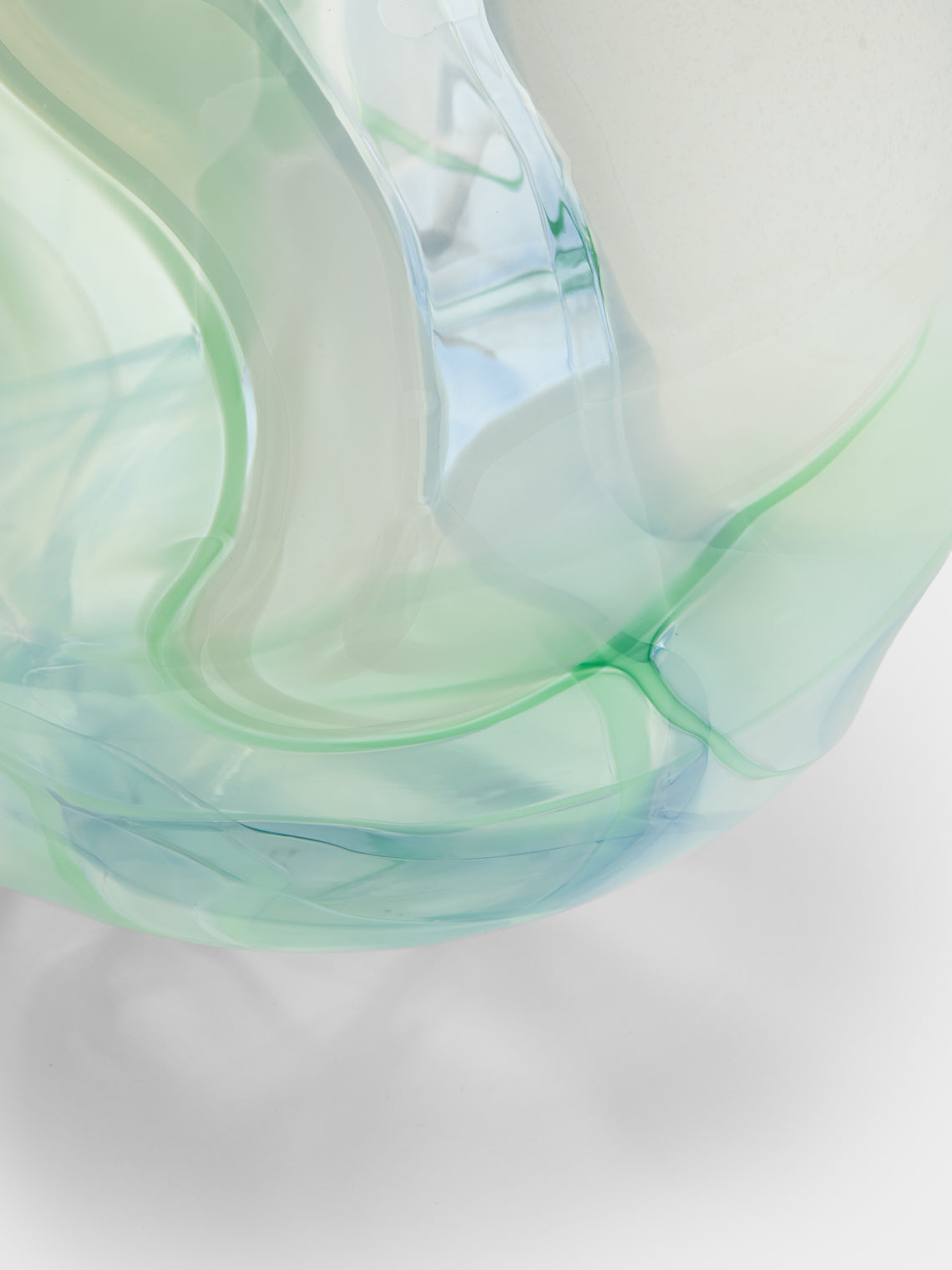 Moonarij - Moonjar Hand-Blown Glass Vase (12in/30cm) - Green - ABASK