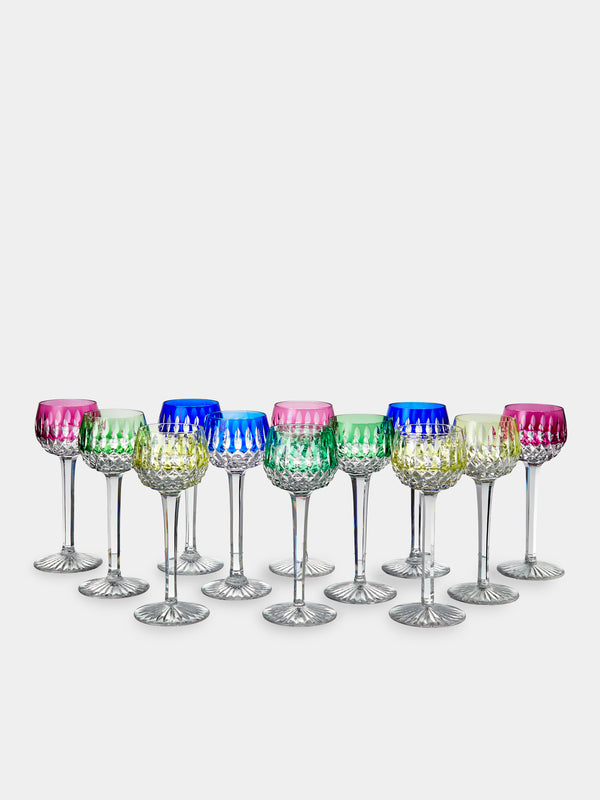 Antique and Vintage - 1950s Saint Louis Crystal Wine Glasses (Set of 12) - Multiple - ABASK