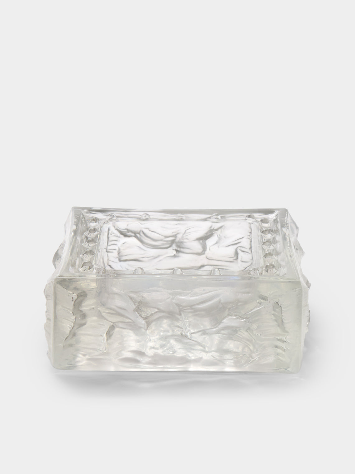 Antique and Vintage - Mid-Century Murano Glass Ashtray - Clear - ABASK - 