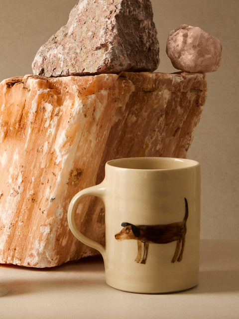 Liz Rowland - Long Dog Hand-Painted Ceramic Mug - Multiple - ABASK