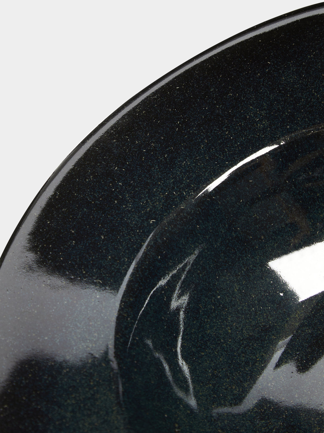 Mervyn Gers Ceramics - Hand-Glazed Ceramic Deep Bowls (Set of 6) - Black - ABASK