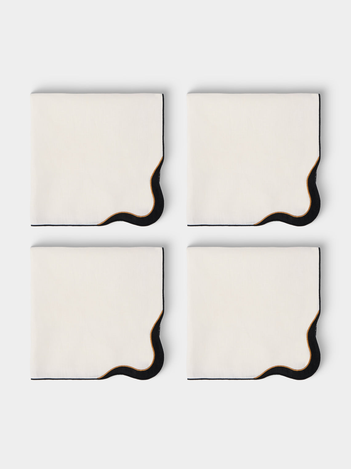 Cosima Swayze - | Set of 4 | x Los Encajeros Wave Linen Napkins - Multiple - ABASK
