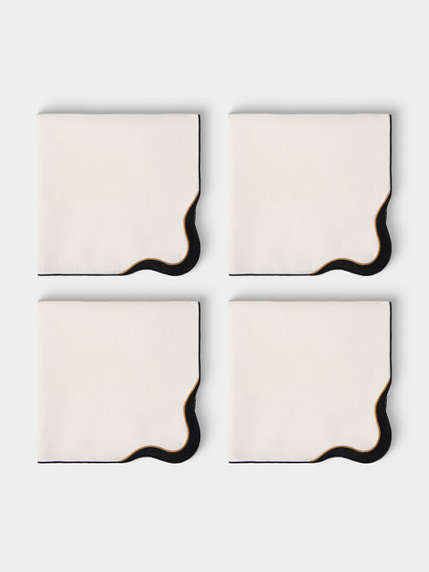 Cosima Swayze - | Set of 4 | x Los Encajeros Wave Linen Napkins - Multiple - ABASK  - 