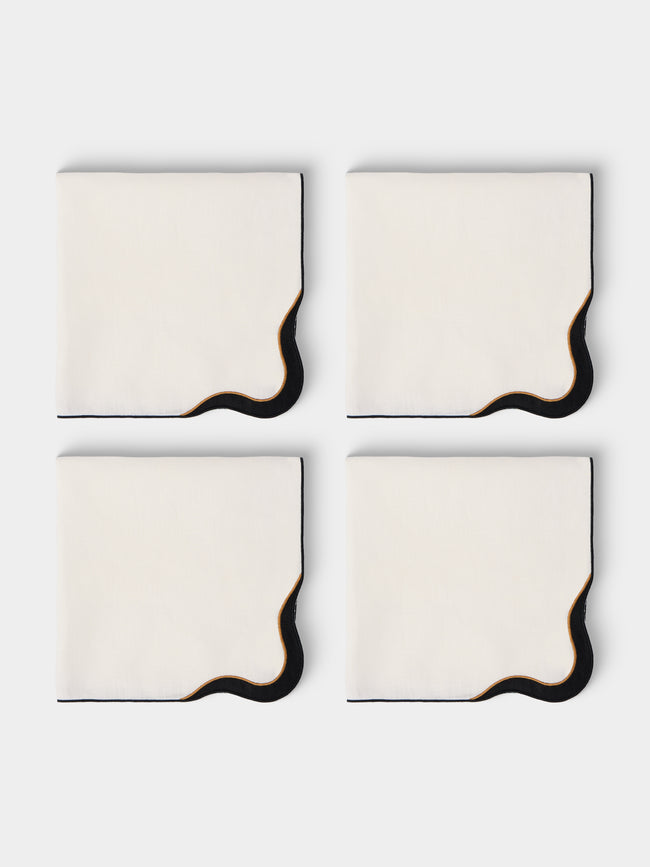 Cosima Swayze - | Set of 4 | x Los Encajeros Wave Linen Napkins - Multiple - ABASK  - 