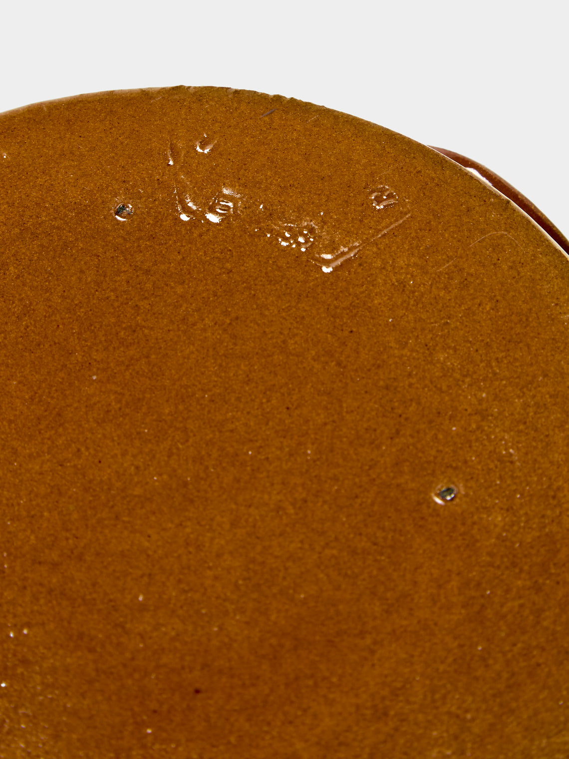 Poterie d’Évires - Flowers Hand-Painted Ceramic Small Handled Serving Bowl - Light brown - ABASK