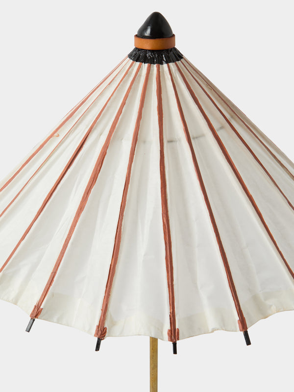 Tennant New York - Vintage Parasol, Bamboo and Coconut Table Lamp - Beige - ABASK