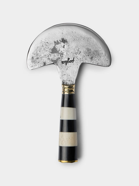 Poglia - Half Moon Horn and Bone Knife - Black - ABASK - 