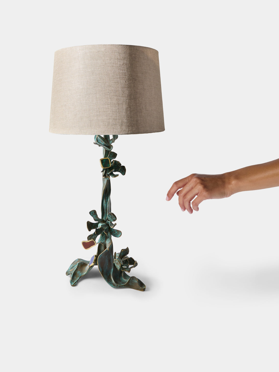 Viya - Glory Lily Brass Table Lamp - Brass - ABASK