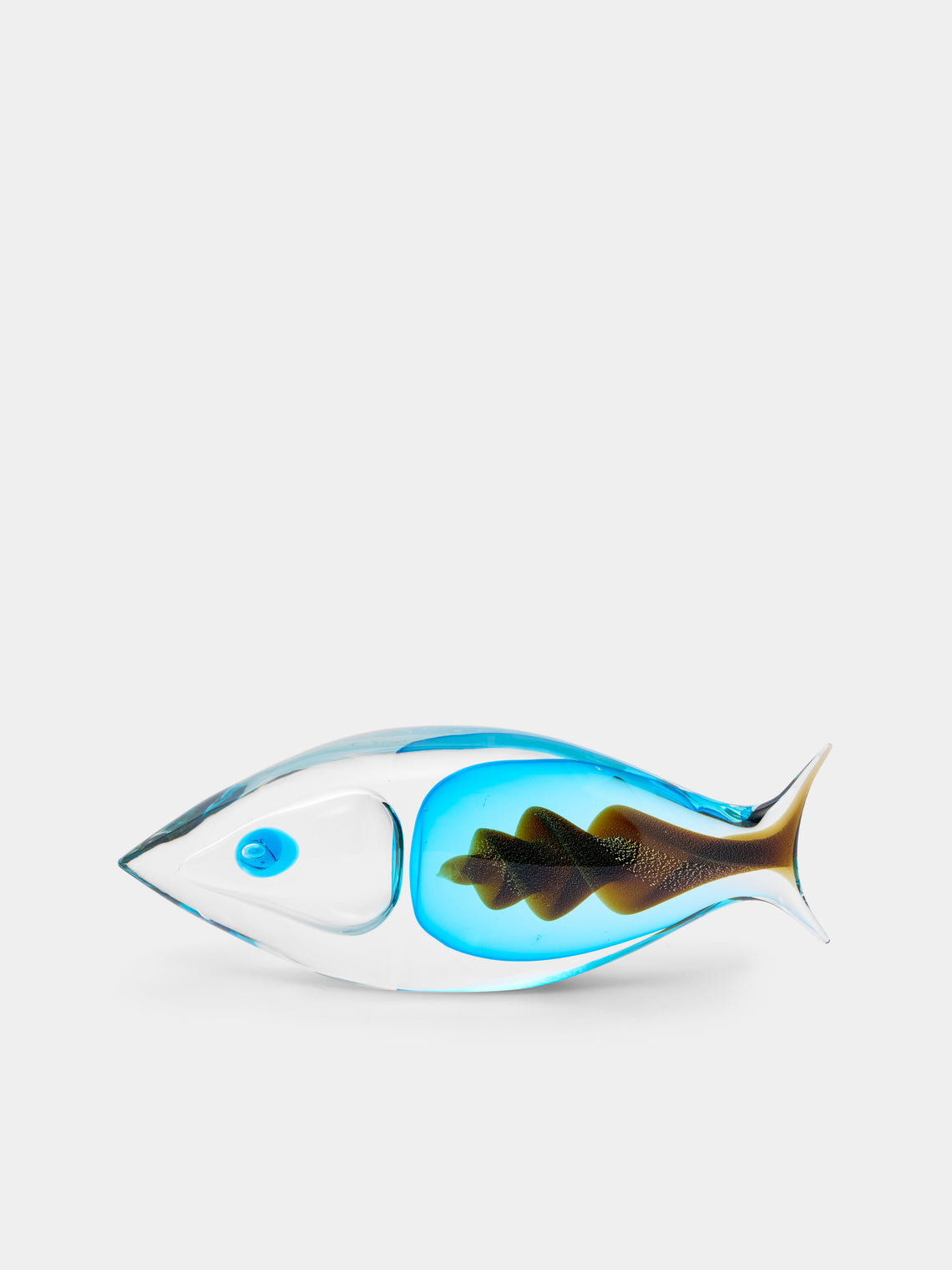 Antique and Vintage - 1980s Fratelli Toso Glass Fish Sculpture - Blue - ABASK - 