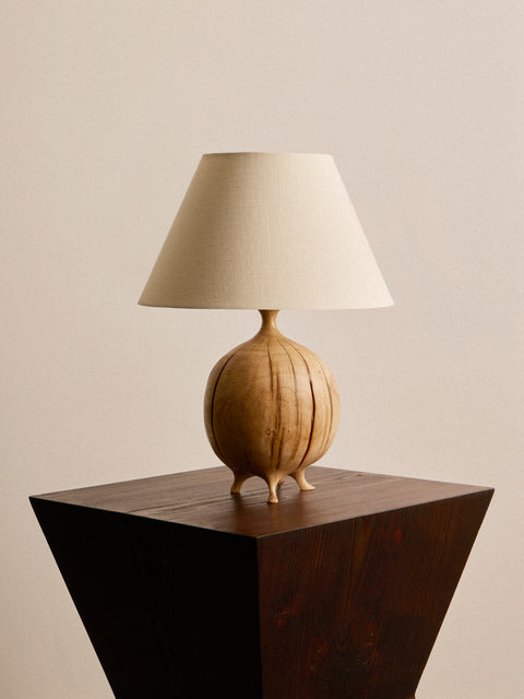Jamie Gaunt Designs - No. 9 Ball Natural Oak Table Lamp - Natural - ABASK