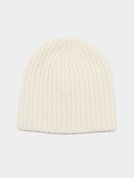 Dusan - Knitted Cashmere Beanie | One Size - Cream - ABASK - 