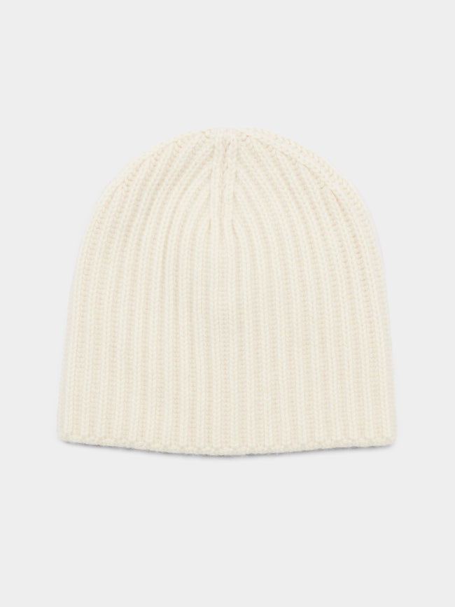 Dusan - Knitted Cashmere Beanie | One Size - Cream - ABASK - 
