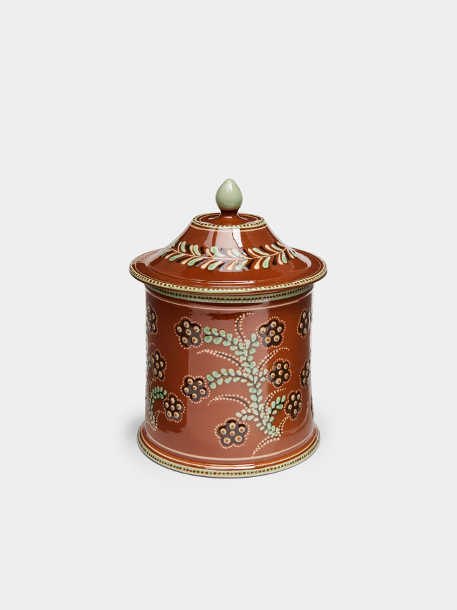 Poterie d’Évires - Flowers Hand-Painted Ceramic Small Jar -  - ABASK - 