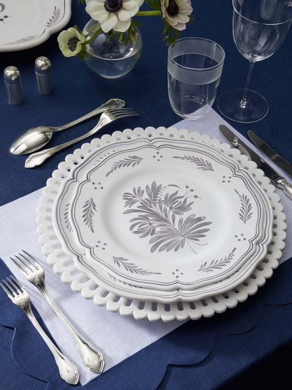 Bourg Joly Malicorne - Antique Fleurs Hand-Painted Ceramic Side Plates (Set of 4) -  - ABASK