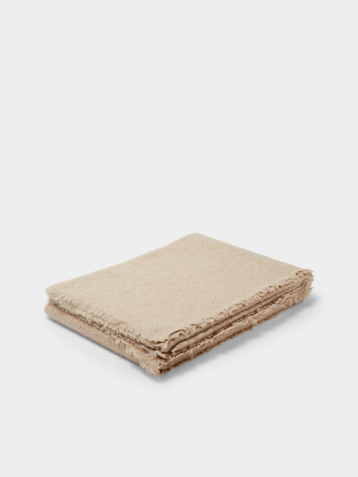 Alonpi - Regi Cashmere and Silk Blanket (82.5in/2.1m) - Beige - ABASK