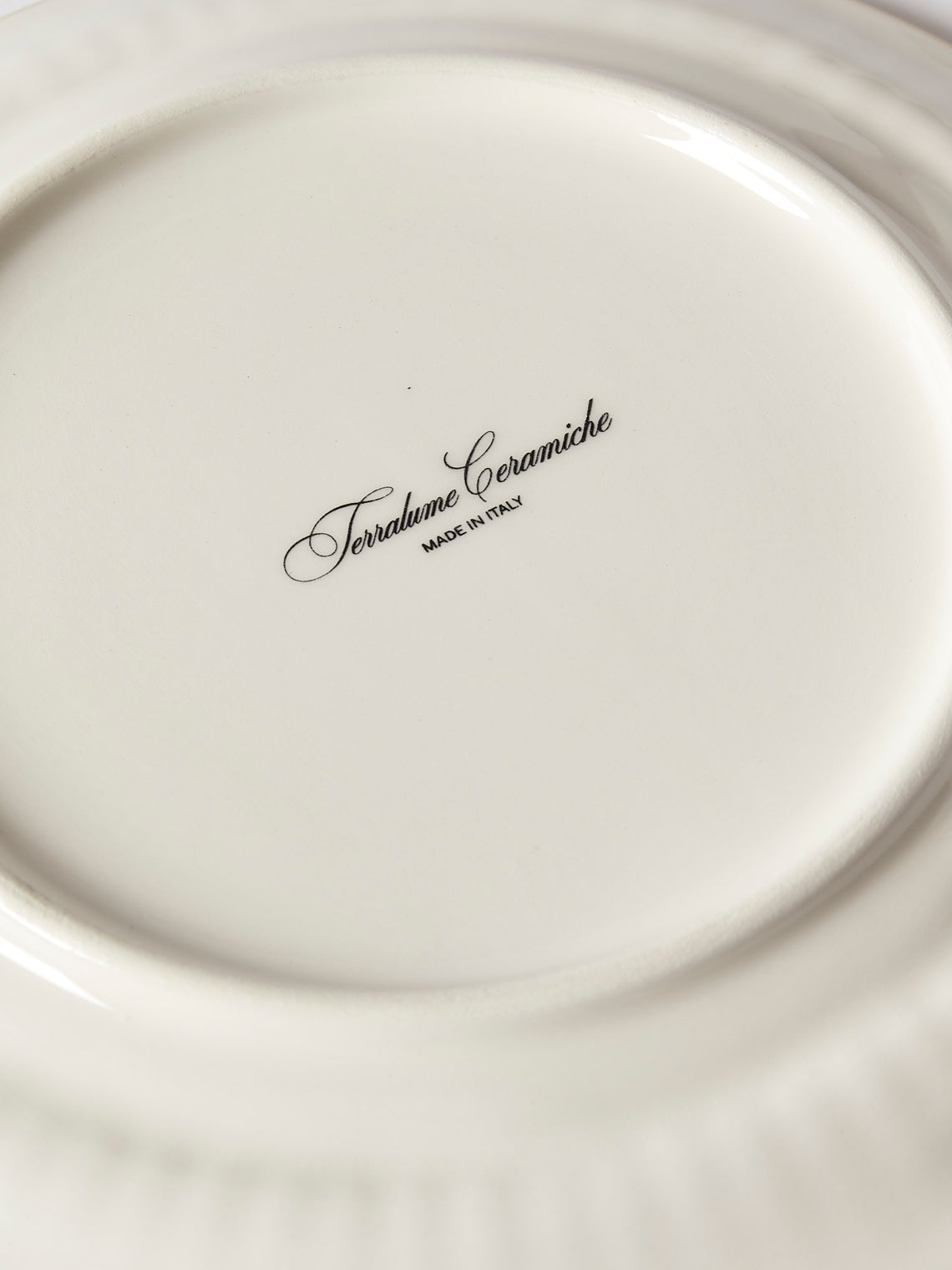 Tessalume Ceramiche - Wicker Hand-Painted Ceramic Dessert Plates (Set of 4) - White - ABASK