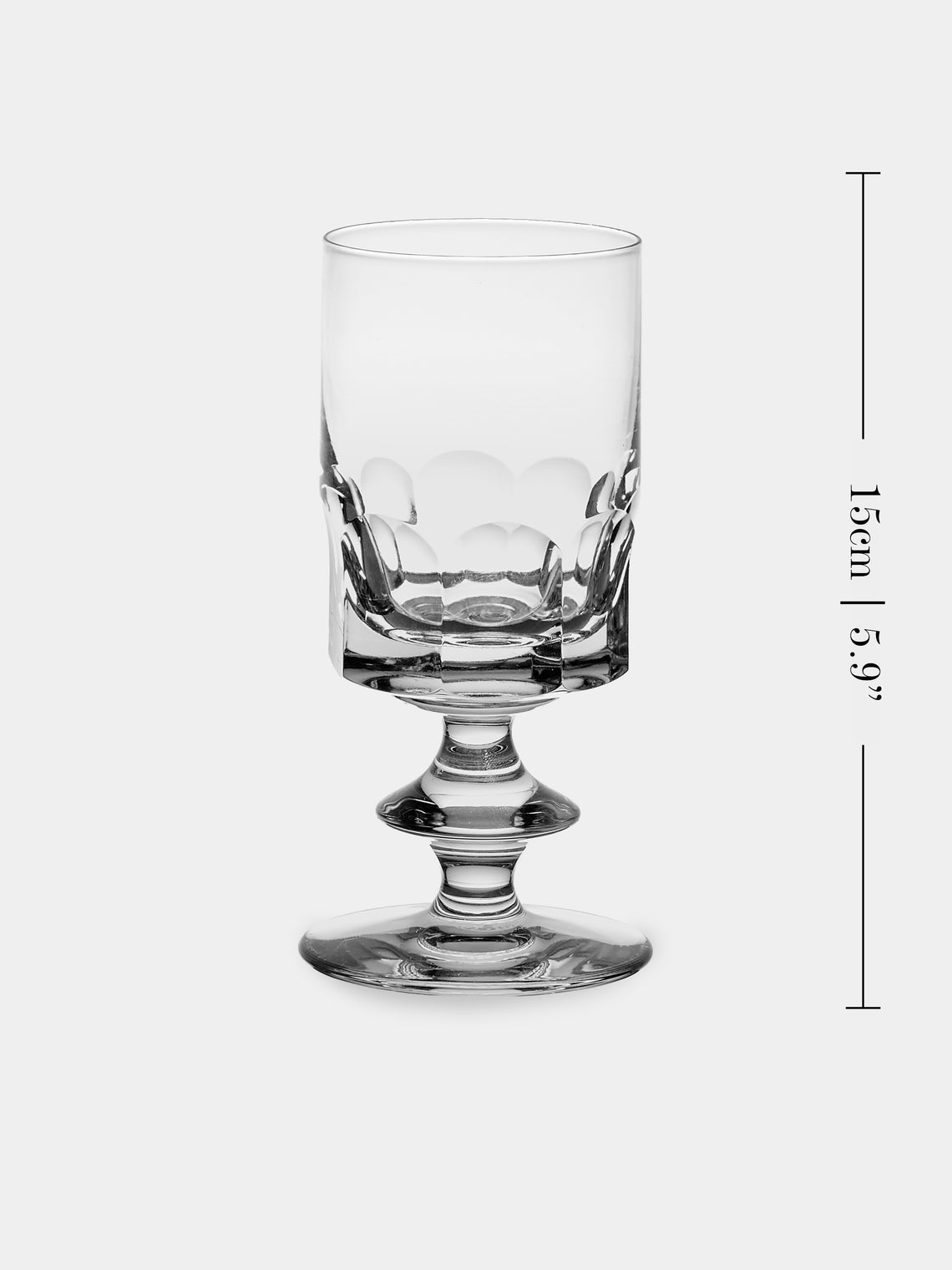 Antique and Vintage - Mid-Century Bayel Crystal Wine Glasses (Set of 6) - Clear - ABASK