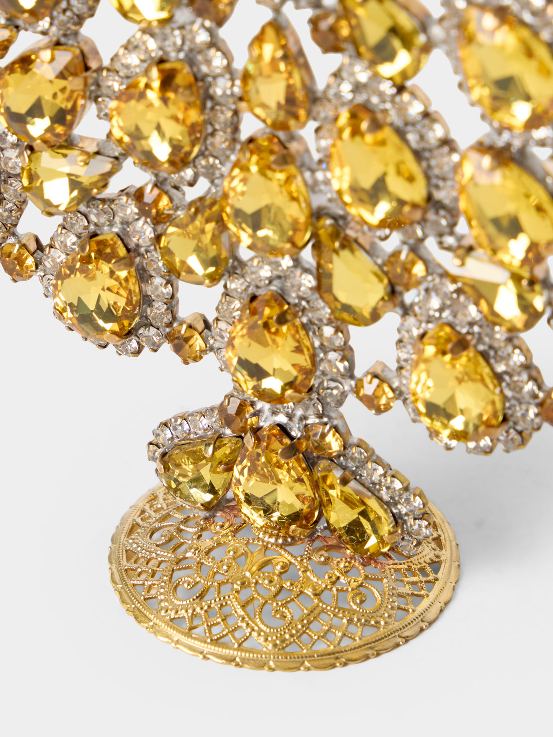 ABASK Decorations - Splendid Czech Crystal Tree - Yellow - ABASK