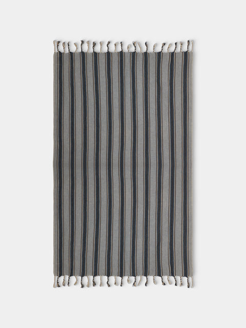 Mizar & Alcor - Luna Handwoven Linen and Cotton Towels (Set of 2) - Blue - ABASK