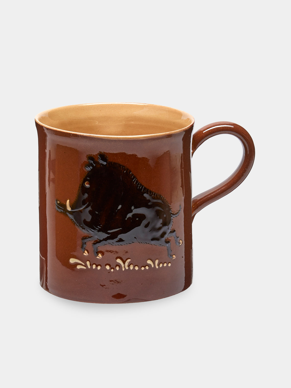 Poterie d’Évires - Animals Hand-Painted Ceramic Mugs (Set of 6) - Light brown - ABASK