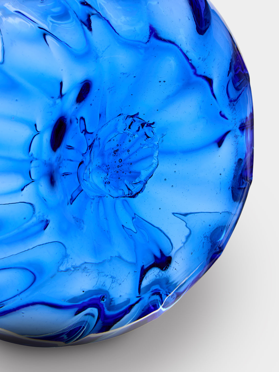 Antique and Vintage - Mid-Century Vittorio Zecchin Murano Glass Vase (6.5in/17cm) - Blue - ABASK