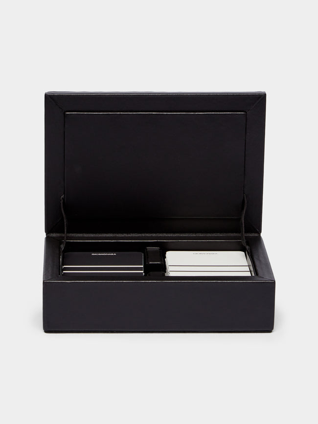 Riviere - Eva Woven Leather Playing Card Holder -  - ABASK