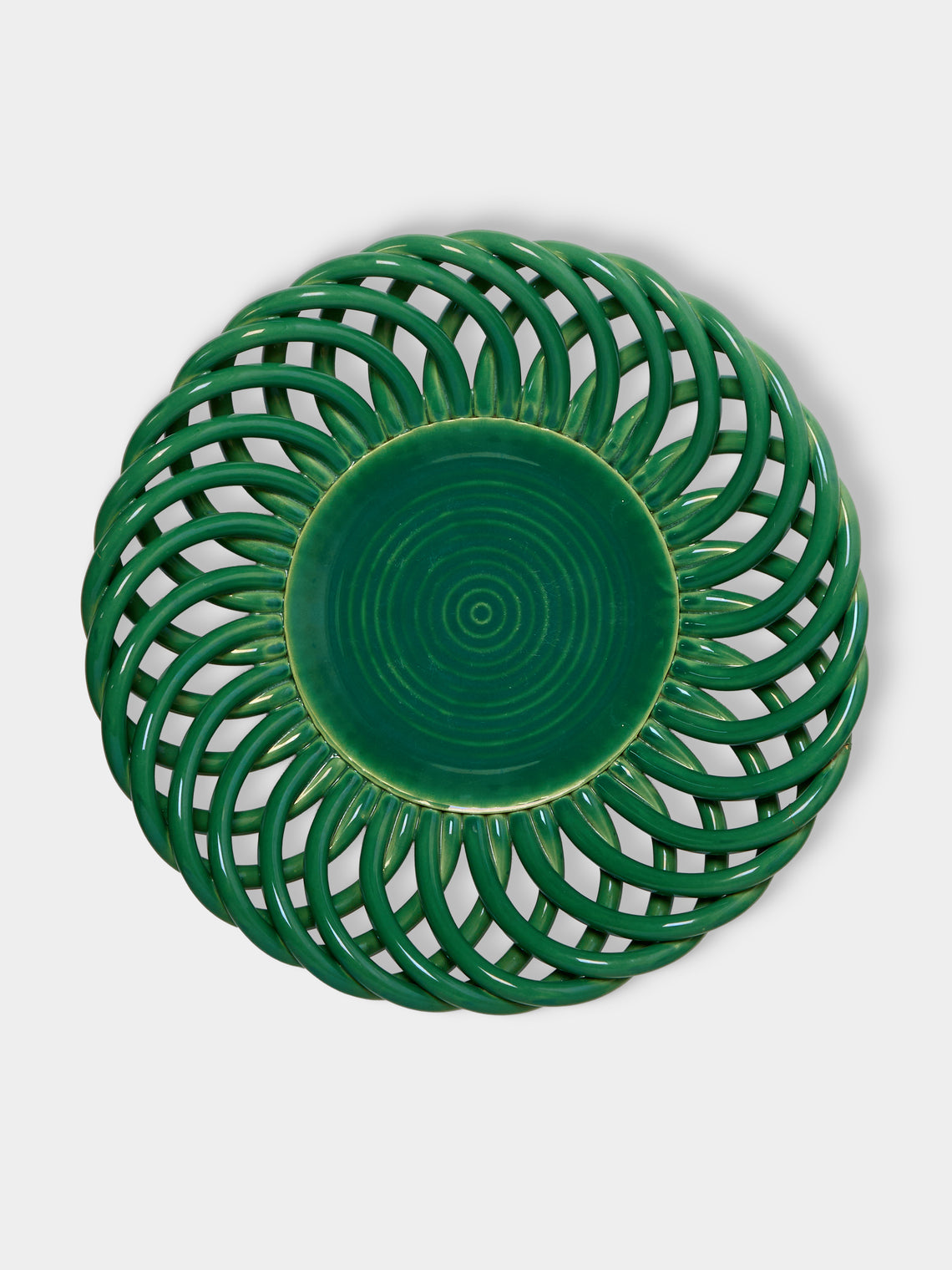 Antique and Vintage - 1950s Vallauris Ceramic Bowl - Green - ABASK