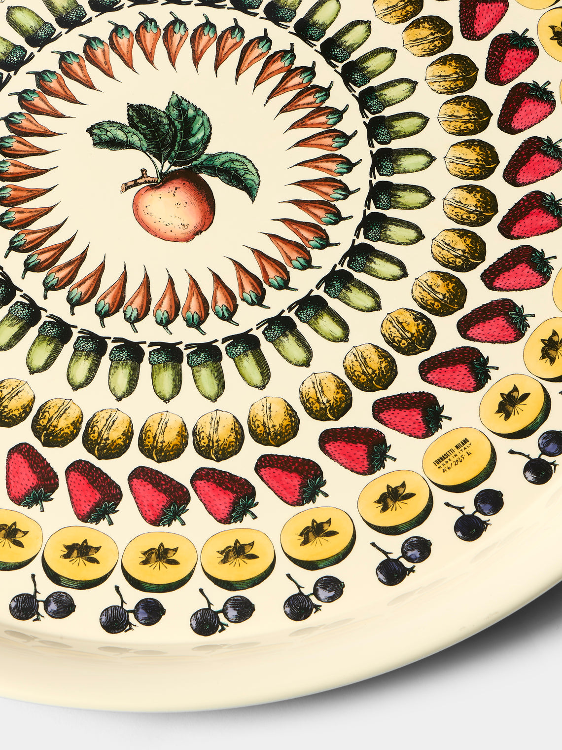 Fornasetti - Giostra di Frutta Iron Tray (23.5in/60cm) - Multiple - ABASK