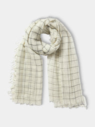 Frenckenberger - Woven Cashmere Medium Scarf - Gray - ABASK - 