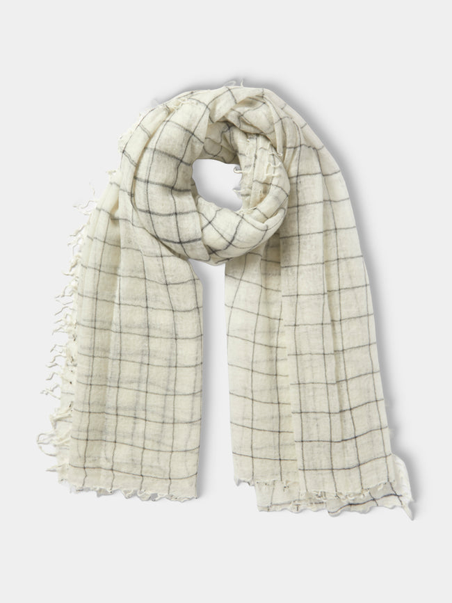 Frenckenberger - Woven Cashmere Medium Scarf - Gray - ABASK - 