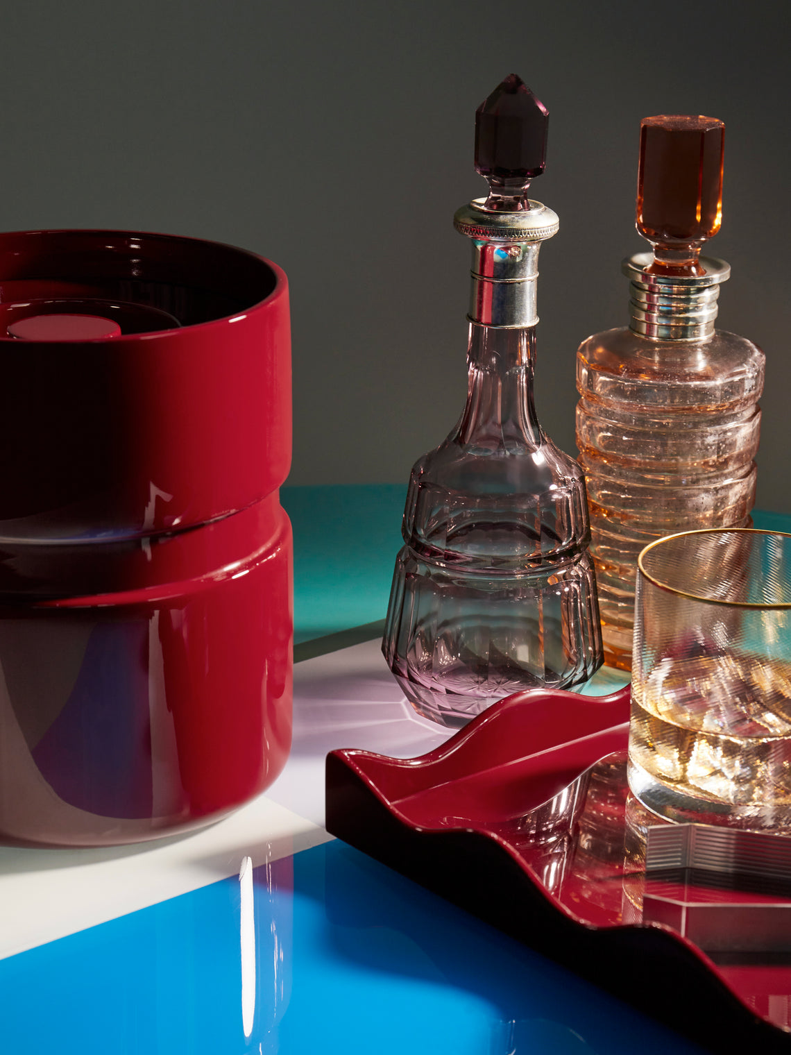 The Lacquer Company - Rita Konig Ice Bucket - Red - ABASK