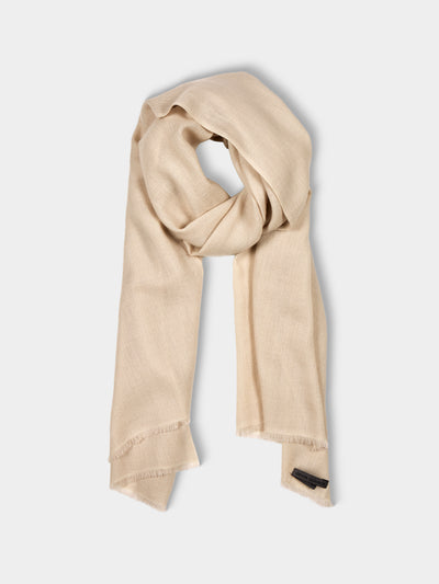 Denis Colomb - Kiri Cashmere Scarf (78.5in/2m) - Beige - ABASK - 