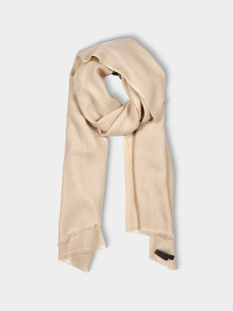 Denis Colomb - Kiri Cashmere Scarf (78.5in/2m) - Beige - ABASK - 