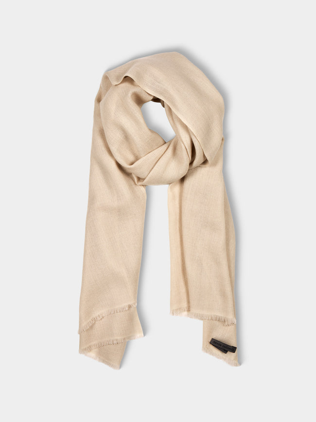 Denis Colomb - Kiri Cashmere Scarf (78.5in/2m) - Beige - ABASK - 