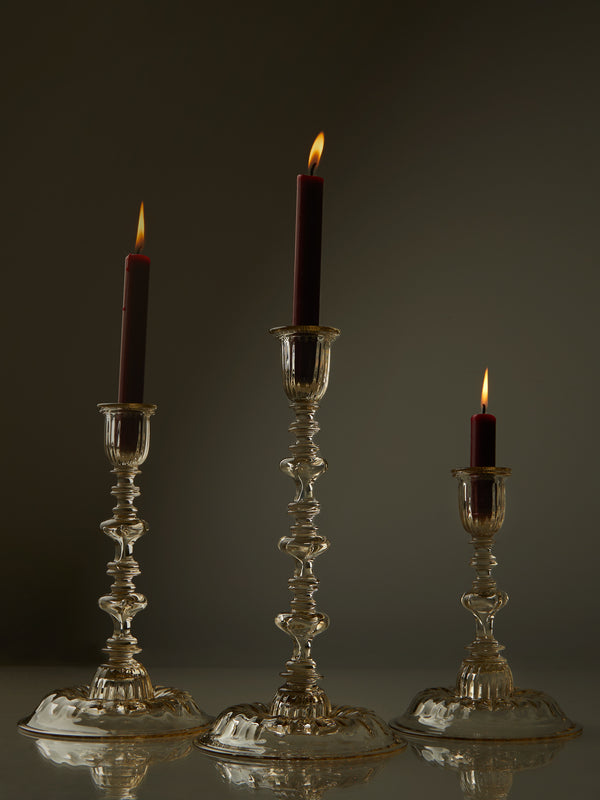 Bollenglass - Mouth-Blown Glass Large Candlestick -  - ABASK