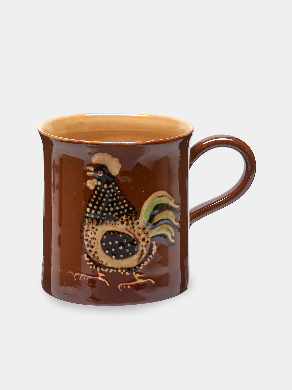 Poterie d’Évires - Animals Hand-Painted Ceramic Mugs (Set of 6) - Light brown - ABASK