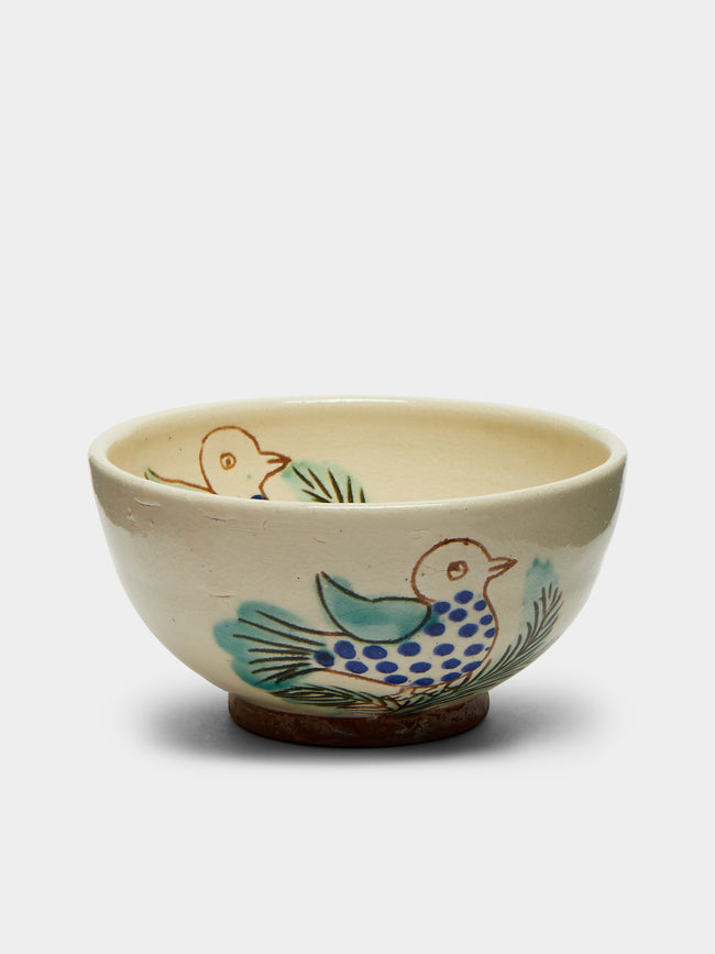 Malaika - Birds Hand-Painted Ceramic Cereal Bowls (Set of 4) -  - ABASK - 