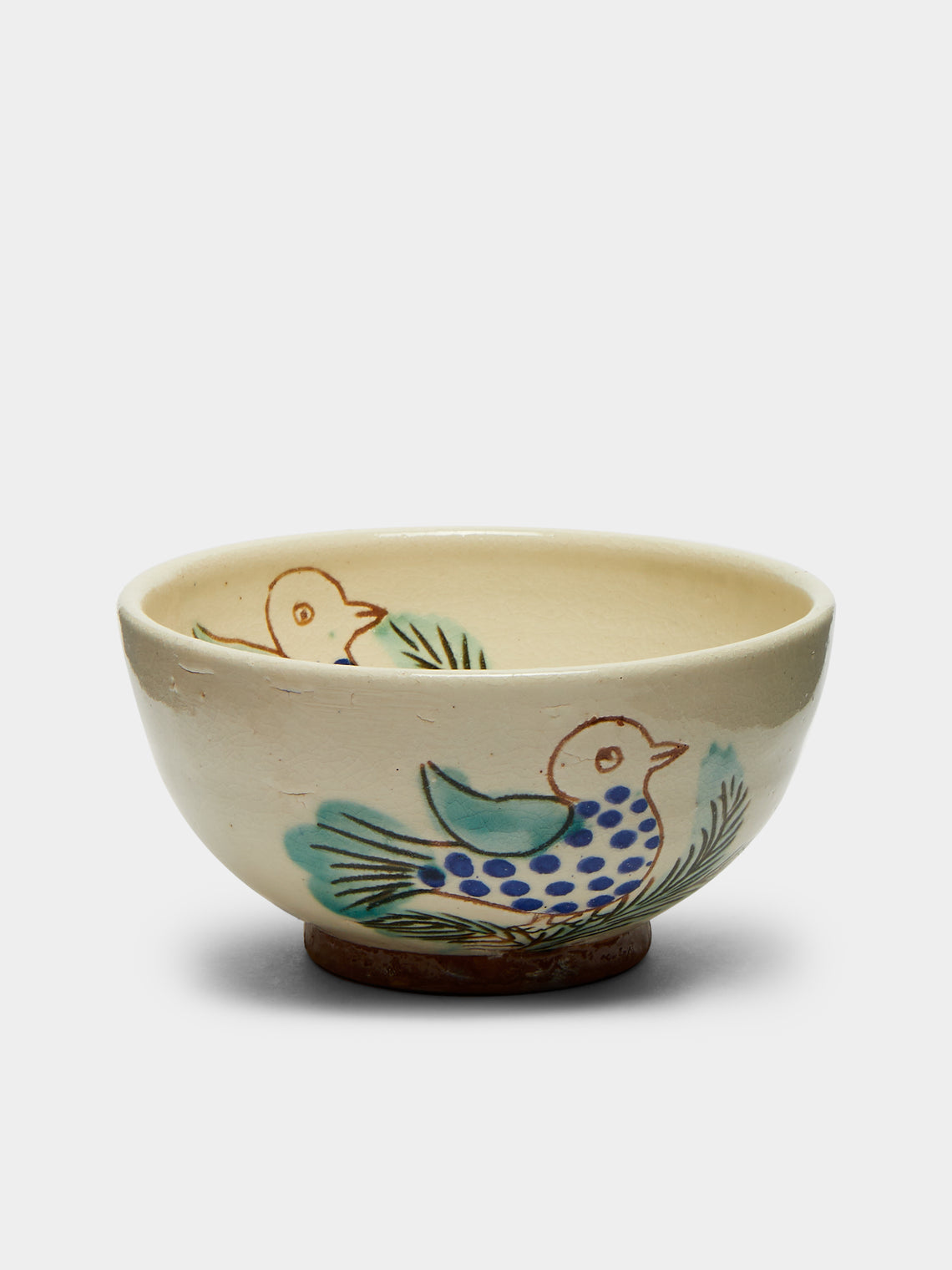 Anut Cairo - Birds Hand-Painted Ceramic Cereal Bowls (Set of 4) -  - ABASK - 