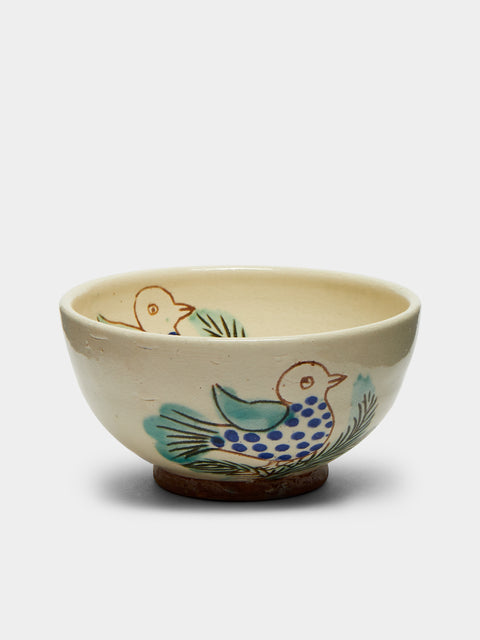 Anut Cairo - Birds Hand-Painted Ceramic Cereal Bowls (Set of 4) -  - ABASK - 