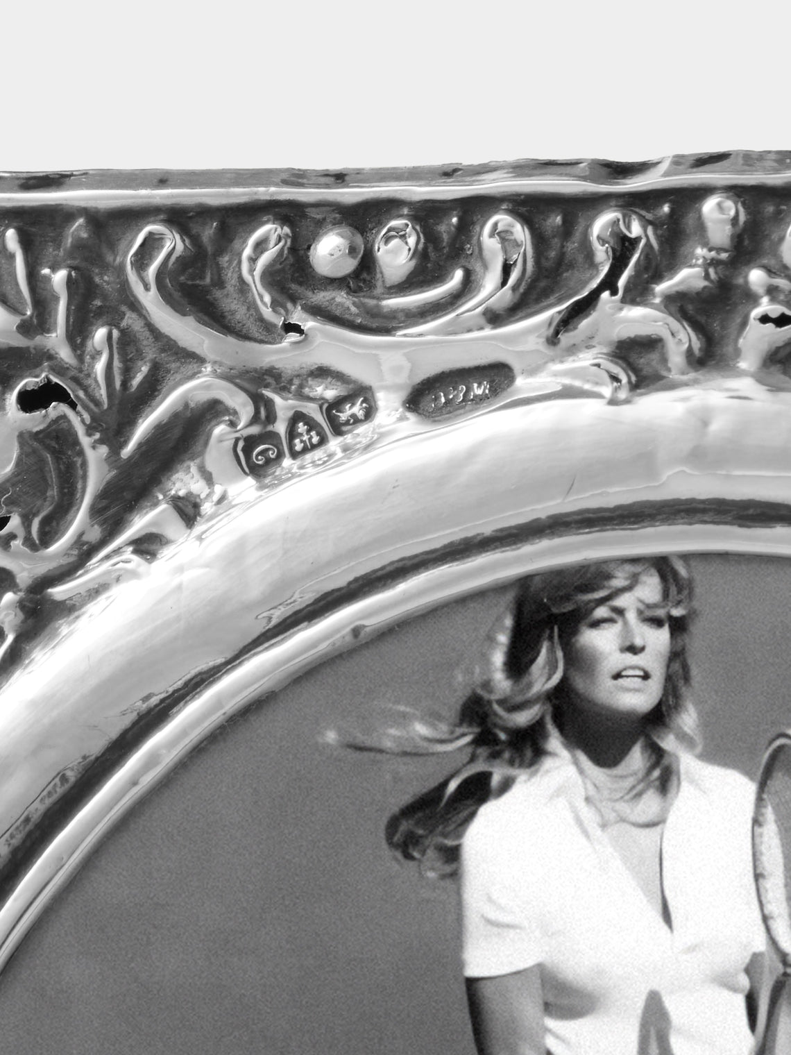 Antique and Vintage - 1903 British Chester Sterling Silver Photo Frame (3") - Silver - ABASK