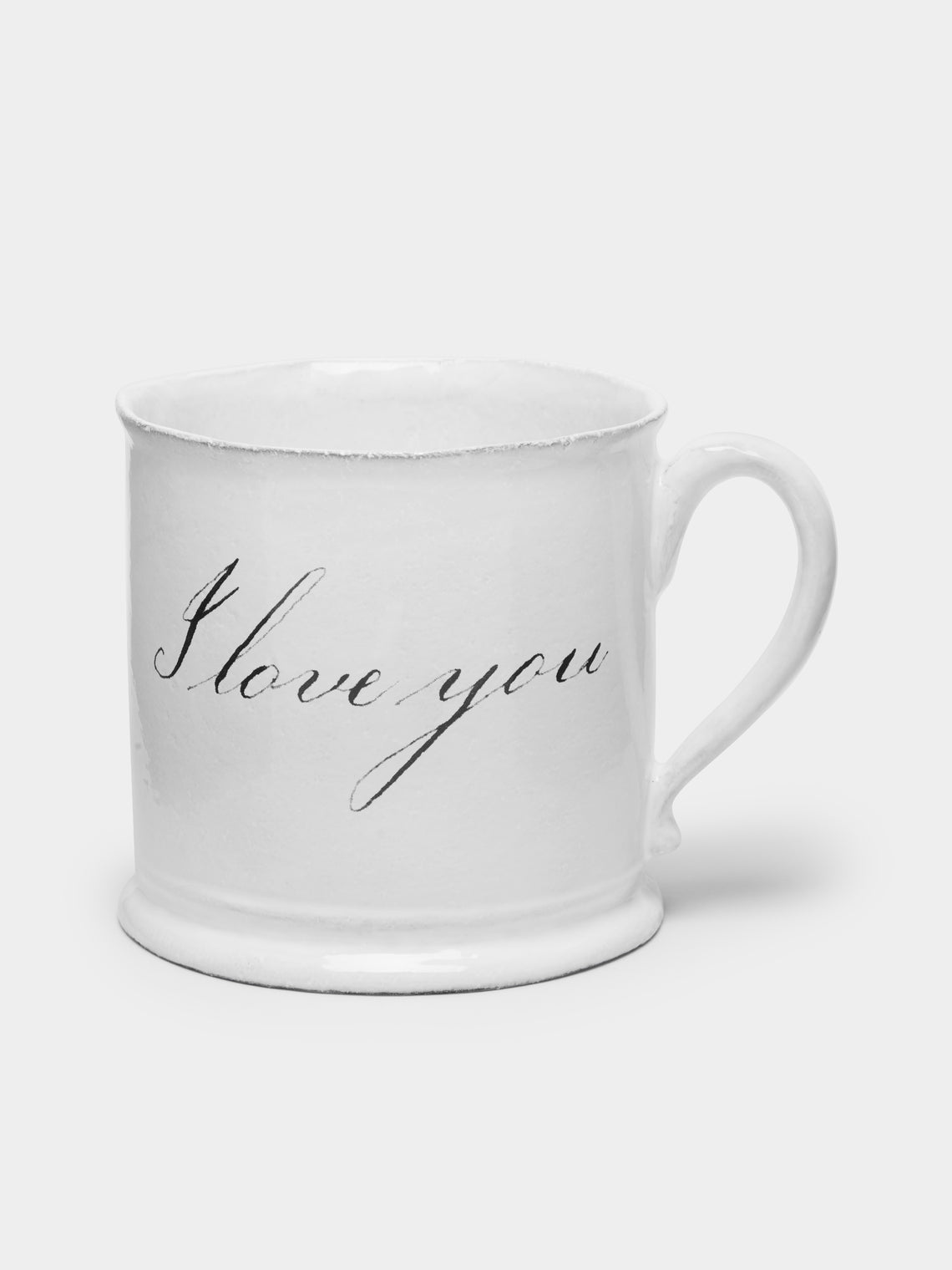 Astier de Villatte - I Love You Hand-Glazed Ceramic Mug (Set of 2) - White - ABASK- 