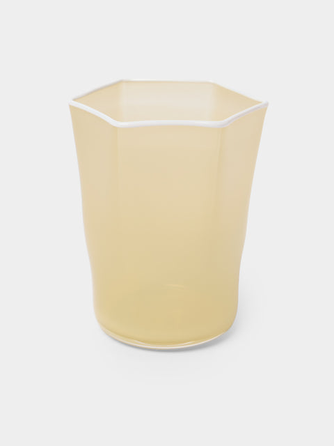Cosima Swayze - Hex Hand-Blown Glass Tumbler - Orange - ABASK - 